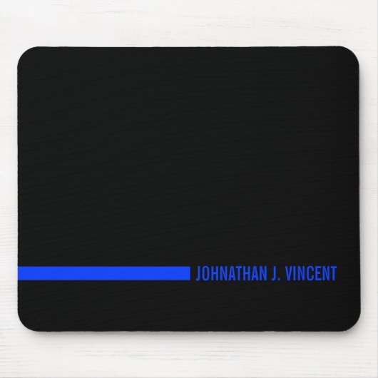 Dünne blaue Linie Ende mit einem individuellen Mousepad (Vorne)