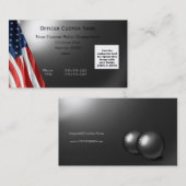 Dünne blaue Linie - Flagge und Stahlbälle Visitenkarte (Vorne/Hinten)