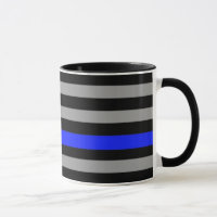 Dünne blaue Linie Flaggen-Kaffee-Tasse