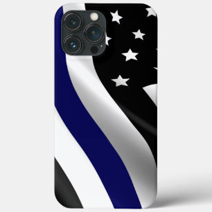 Dünne blaue Linie Geschüttelte beschädigte Flag Ca Case-Mate iPhone Hülle