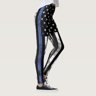 Dünne blaue Linie Gesetzdurchführungs-Leggings Leggings