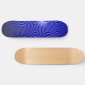 Dünne blaue Linie Glossy Swirl Skateboard (Horizontal)
