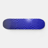 Dünne blaue Linie Glossy Swirl Skateboard (Horizontal)