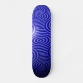 Dünne blaue Linie Glossy Swirl Skateboard (Vorderseite)