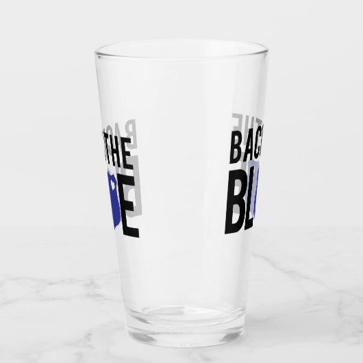 Dünne blaue Linie hinter der Unterstützung der bla Glas (Links)