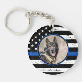 Dünne blaue Linie in Love Memory K9 Polizei Hund Schlüsselanhänger (Vorderseite)