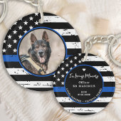 Dünne blaue Linie in Love Memory K9 Polizei Hund Schlüsselanhänger