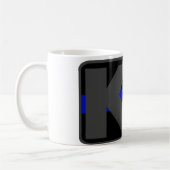 DÜNNE BLAUE LINIE K9 KAFFEETASSE (Links)
