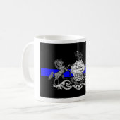DÜNNE BLAUE LINIE KAFFEETASSE (Vorderseite Links)