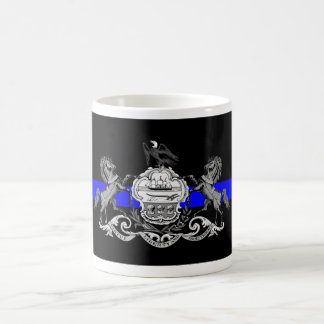 DÜNNE BLAUE LINIE KAFFEETASSE
