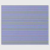 Dünne blaue Linie, klassische Streifen Wrapping Pa Geschenkpapier (Flach)