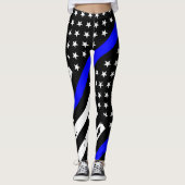 Dünne blaue Linie Leggings (Vorderseite)
