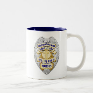 Dünne blaue Linie leuchtender Button und goldenes  Zweifarbige Tasse
