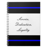 Dünne blaue Linie Notizbuch Notizblock (Vorderseite)