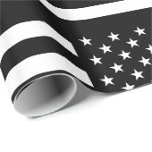 Dünne Blaue Linie Polizei-Flagge Geschenkpapier (Rolleneckpunkt)