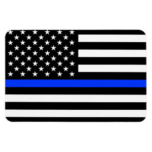 Dünne Blaue Linie Polizei-Flagge Magnet