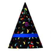 Dünne blaue Linie Polizei-Themed PartyConfetti Partyhütchen (Vorderseite)