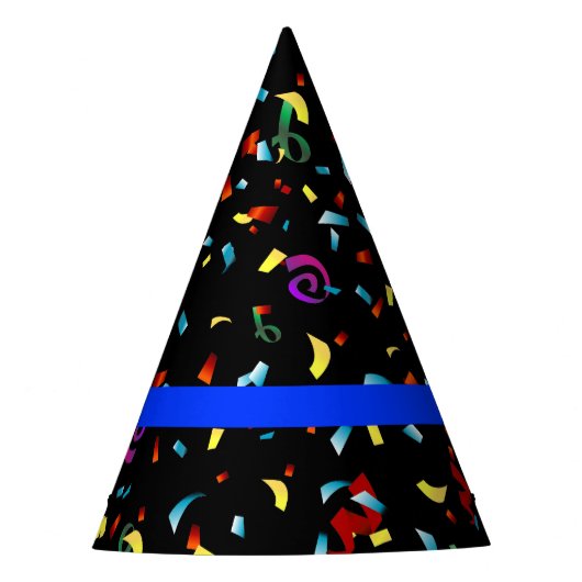 Dünne blaue Linie Polizei-Themed PartyConfetti Partyhütchen (Vorderseite)