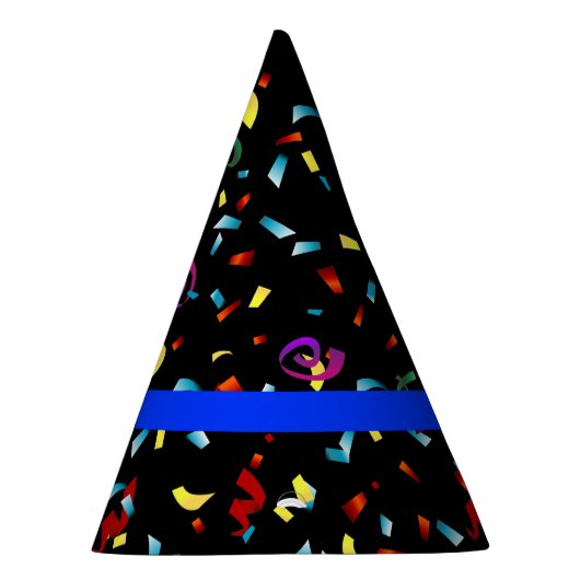 Dünne blaue Linie Polizei-Themed PartyConfetti Partyhütchen (Rechts)