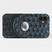Dünne blaue Linie - Polizeikorb: Gurthalter Case-Mate iPhone Hülle (Rückseite (Horizontal))