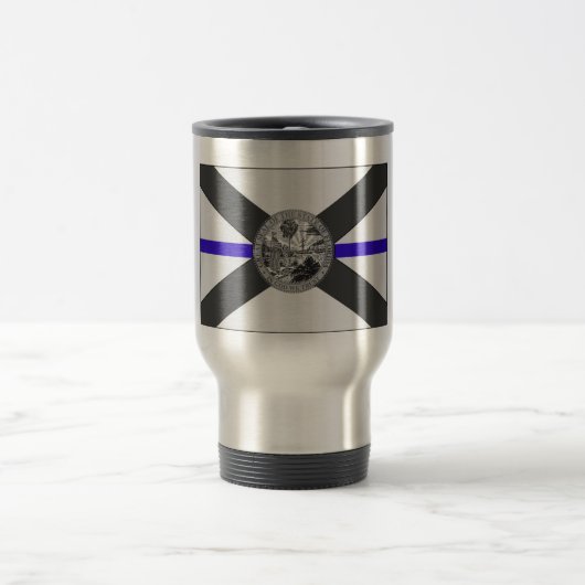 DÜNNE BLAUE LINIE REISEBECHER (Mittel)