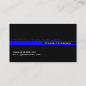 Dünne blaue Linie Stanzen auf Linie Polizei Visitenkarte (Vorderseite)