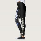 Dünne blaue Linie Workout-Leggingspolizei des Leggings (Links)