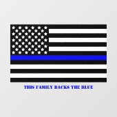 [dünne blaue Linie] Zurück zum blauen Flaggenfenst Fensteraufkleber (Blatt)