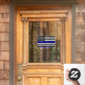 [dünne blaue Linie] Zurück zum blauen Flaggenfenst Fensteraufkleber (Haustür)