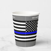 [dünne blaue Linie] Zurück zur Blauen Flagge verfü Pappbecher (Rechts)