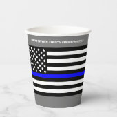 [dünne blaue Linie] Zurück zur Blauen Flagge verfü Pappbecher (Vorderseite)