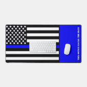 [Dünne blaue Linie] Zurück zur blauen Polizei Schreibtischunterlage (Tastatur & Maus)