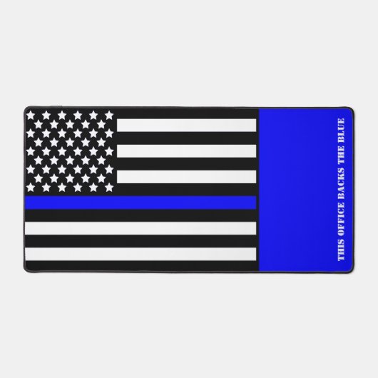 [Dünne blaue Linie] Zurück zur blauen Polizei Schreibtischunterlage (Vorderseite)