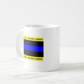 Dünne blaue Polizei-Linie Kaffeetasse (Vorderseite Links)