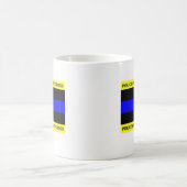 Dünne blaue Polizei-Linie Kaffeetasse (Mittel)