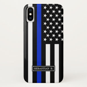 Dünne Blue Line-amerikanische Flagge Case-Mate iPhone Hülle