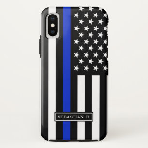 Dünne Blue Line-amerikanische Flagge Case-Mate iPhone Hülle