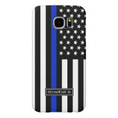 Dünne Blue Line-amerikanische Flagge Case-Mate Samsung Galaxy Hülle (Rückseite)