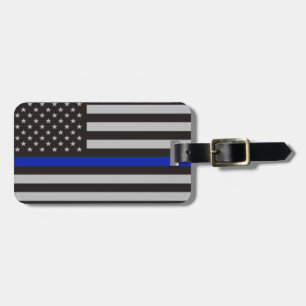 Dünne Blue Line-amerikanische Flagge Gepäckanhänger