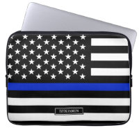 Dünne Blue Line-amerikanische Flagge