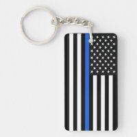 Dünne Blue Line-amerikanische Flagge