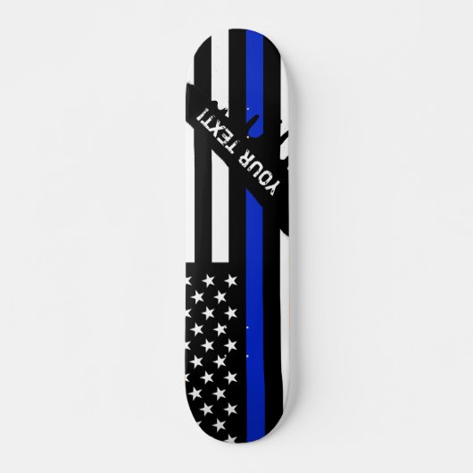 Dünne Blue Line-amerikanische Flagge Skateboard (Vorne)