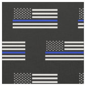 Dünne Blue Line-amerikanische Flagge Stoff (Nahaufnahme)