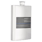 Dünne Blue Line-Flasche Flachmann (Rechts)