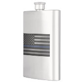 Dünne Blue Line-Flasche Flachmann (Links)