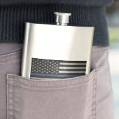 Dünne Blue Line-Flasche Flachmann (Beispiel)