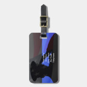 Dünne Blue Line-Gepäck Identifikation Gepäckanhänger (Vorderseite vertikal)