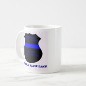 Dünne Blue Line Kaffeetasse (Vorderseite Links)