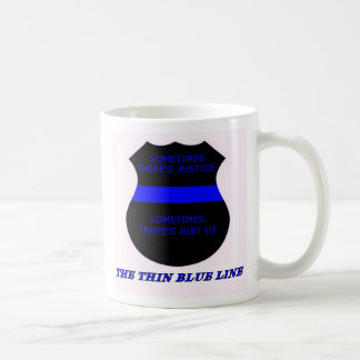 Dünne Blue Line Kaffeetasse