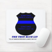 Dünne Blue Line Mousepad (Mit Mouse)